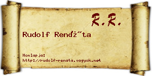 Rudolf Renáta névjegykártya