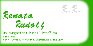 renata rudolf business card